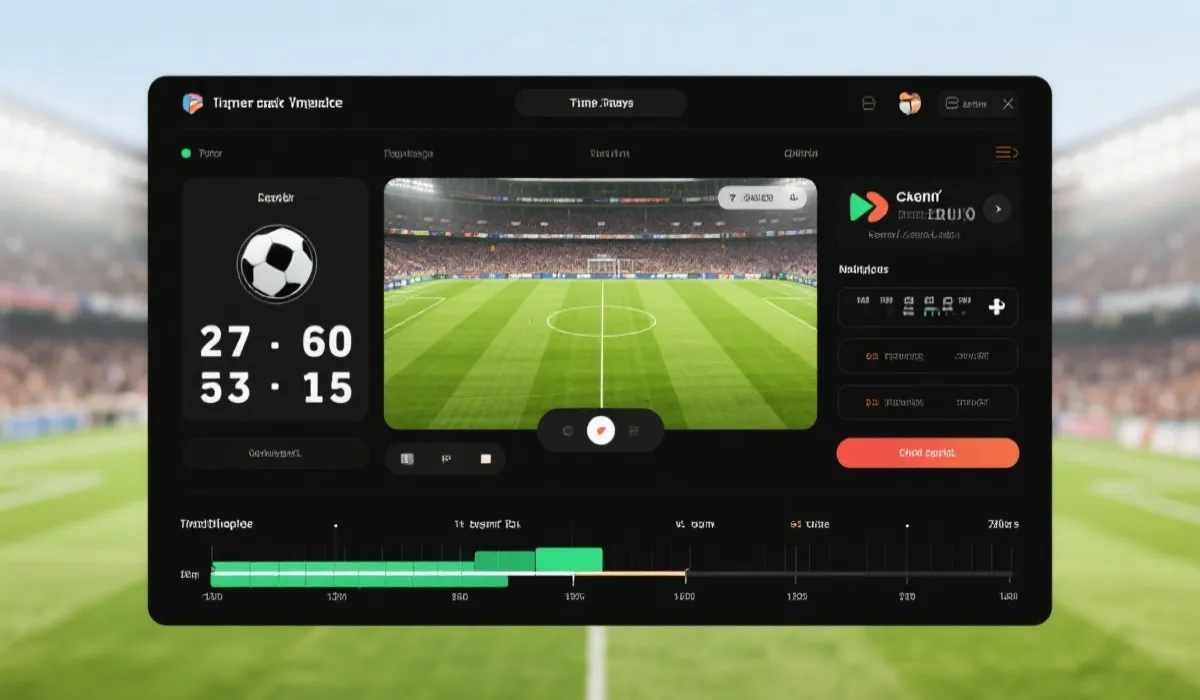 移动端足球直播界面示意图